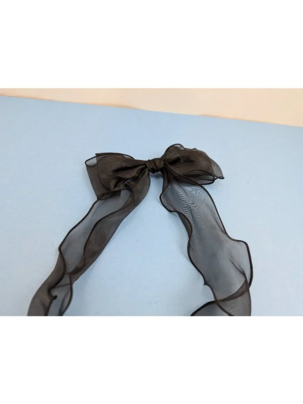 Free People Black Lace Hair Bow Tie